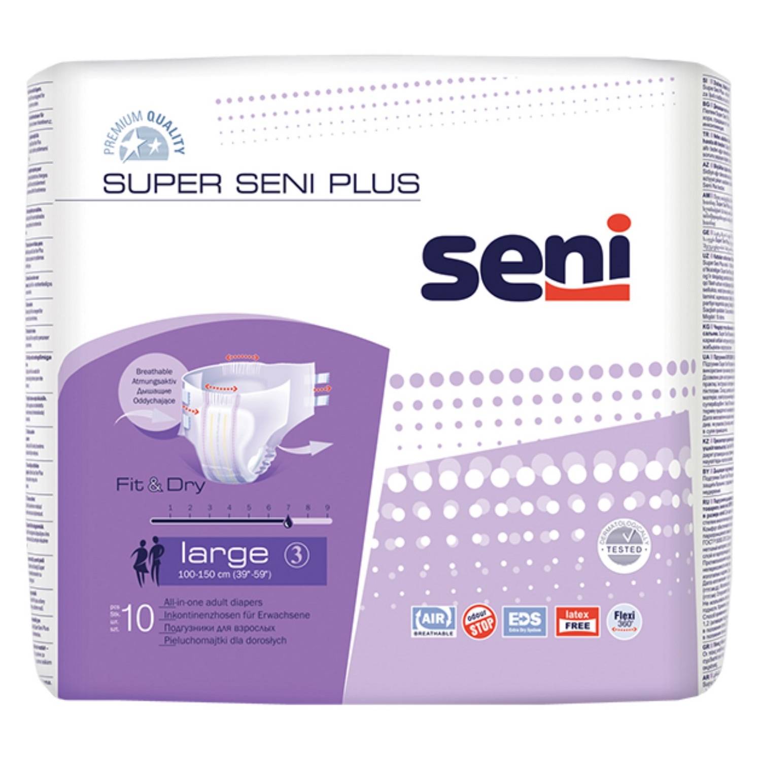 Сени Подгузники для взрослых Plus Large, 10 шт (Seni, Super) фото 0