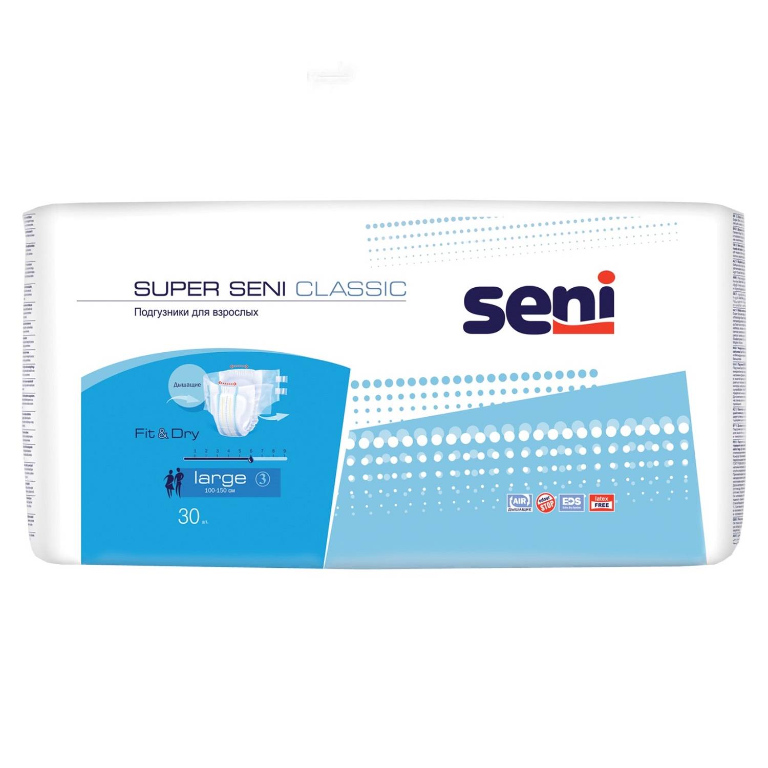 Сени Подгузники для взрослых Classic Large, 30 шт (Seni, Super) фото 0