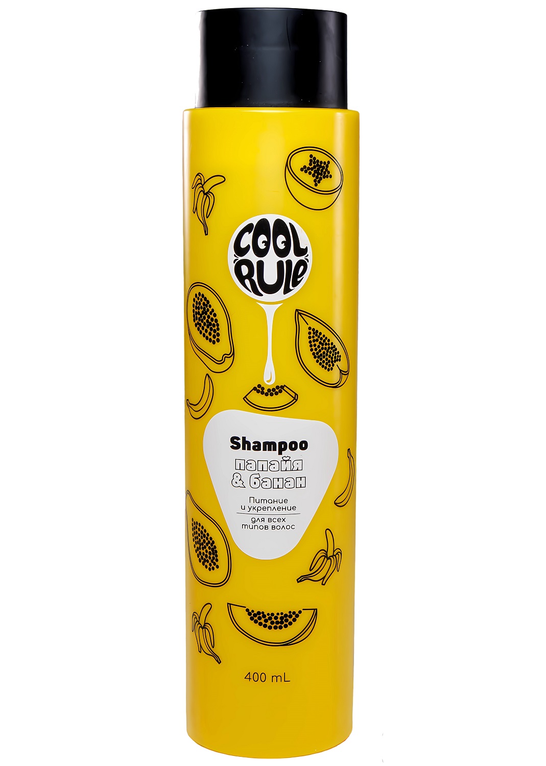 Cool Rule Шампунь для всех типов волос Питание и укрепление. Папайя и банан, 400 мл (Cool Rule, Hair)