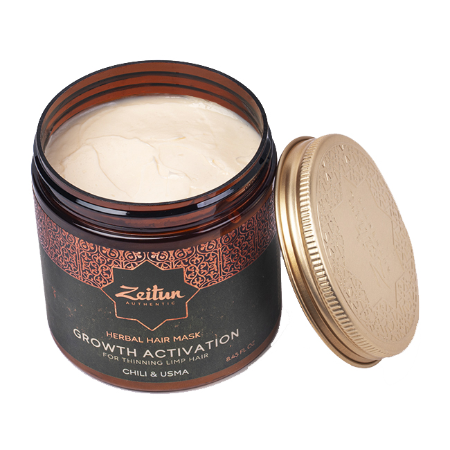 Зейтун Разогревающая фито-маска с экстрактом перца для роста волос Growth Activation, 250 мл (Zeitun, Authentic) фото 2
