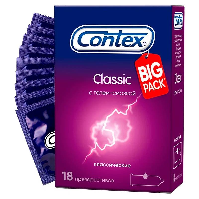 Contex Презервативы Classic гладкие, 18 шт (Contex, Презервативы) цена и фото