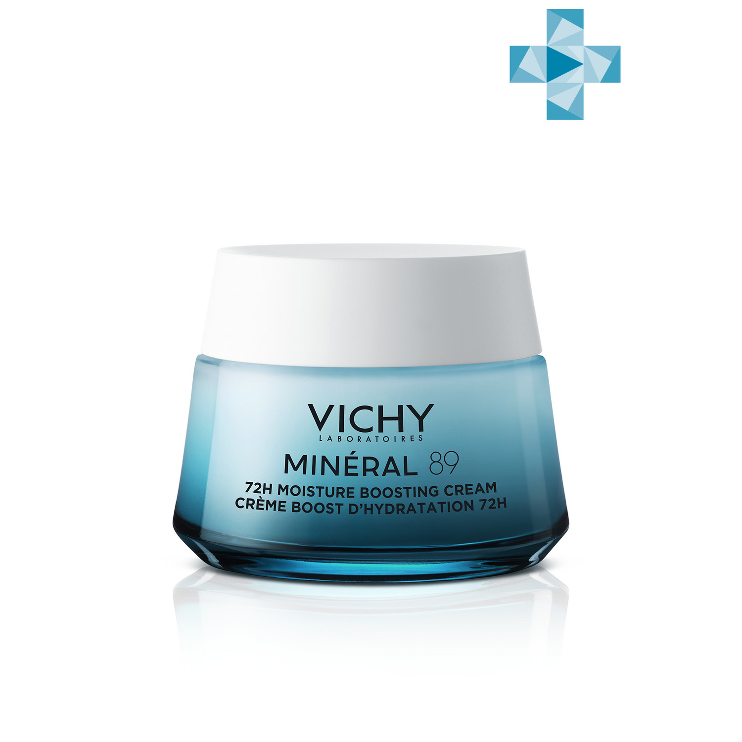 Vichy Интенсивно увлажняющий крем 72ч для всех типов кожи, 50 мл (Vichy, Mineral 89) кора комплект крем увлажняющий с морскими экстрактами на основе термальной воды 2х50 мл кора увлажнение кожи