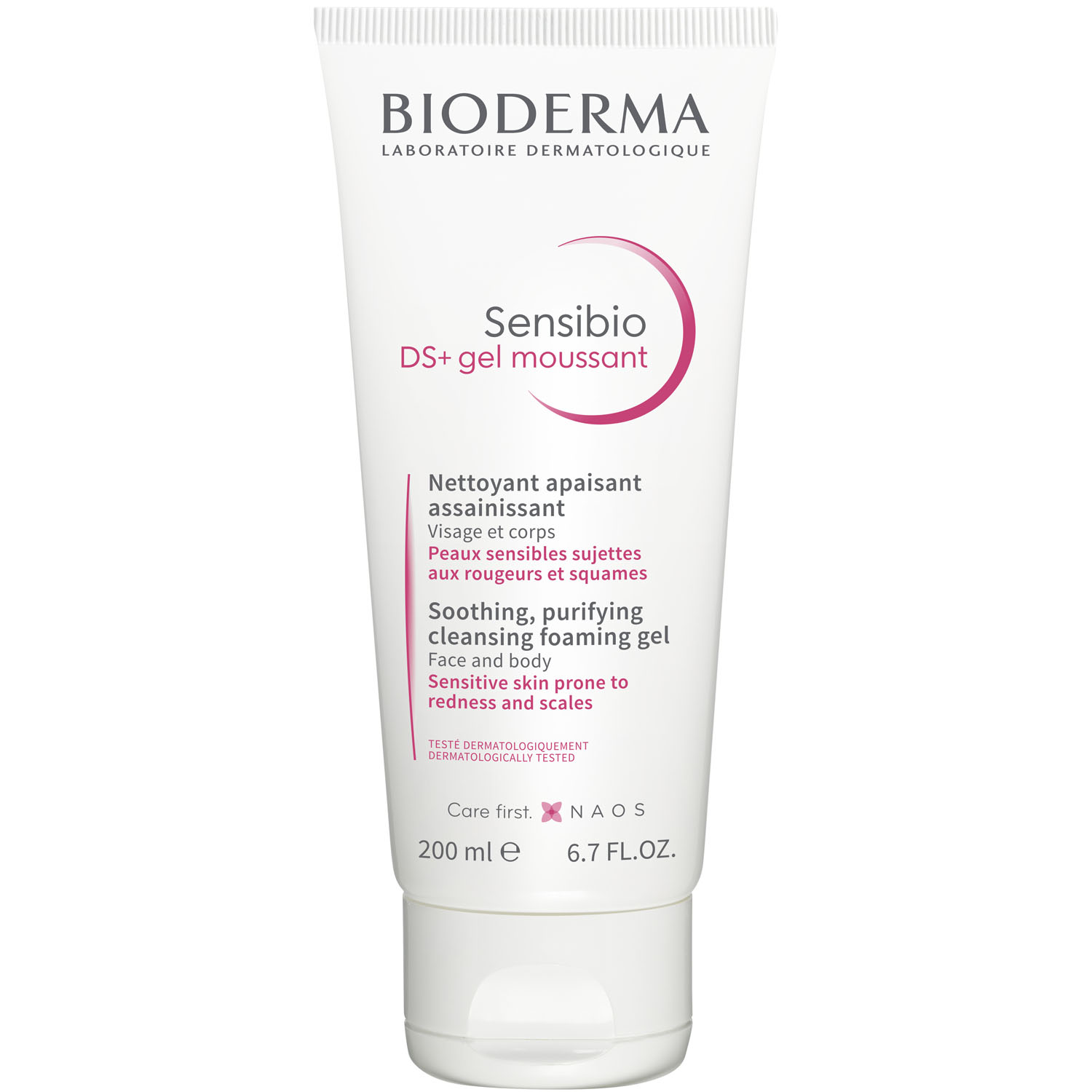 Bioderma Очищающий гель для кожи с покраснениями и шелушениями DS+, 200 мл (Bioderma, Sensibio) очищающий гель для лица bioderma sensibio 100 мл