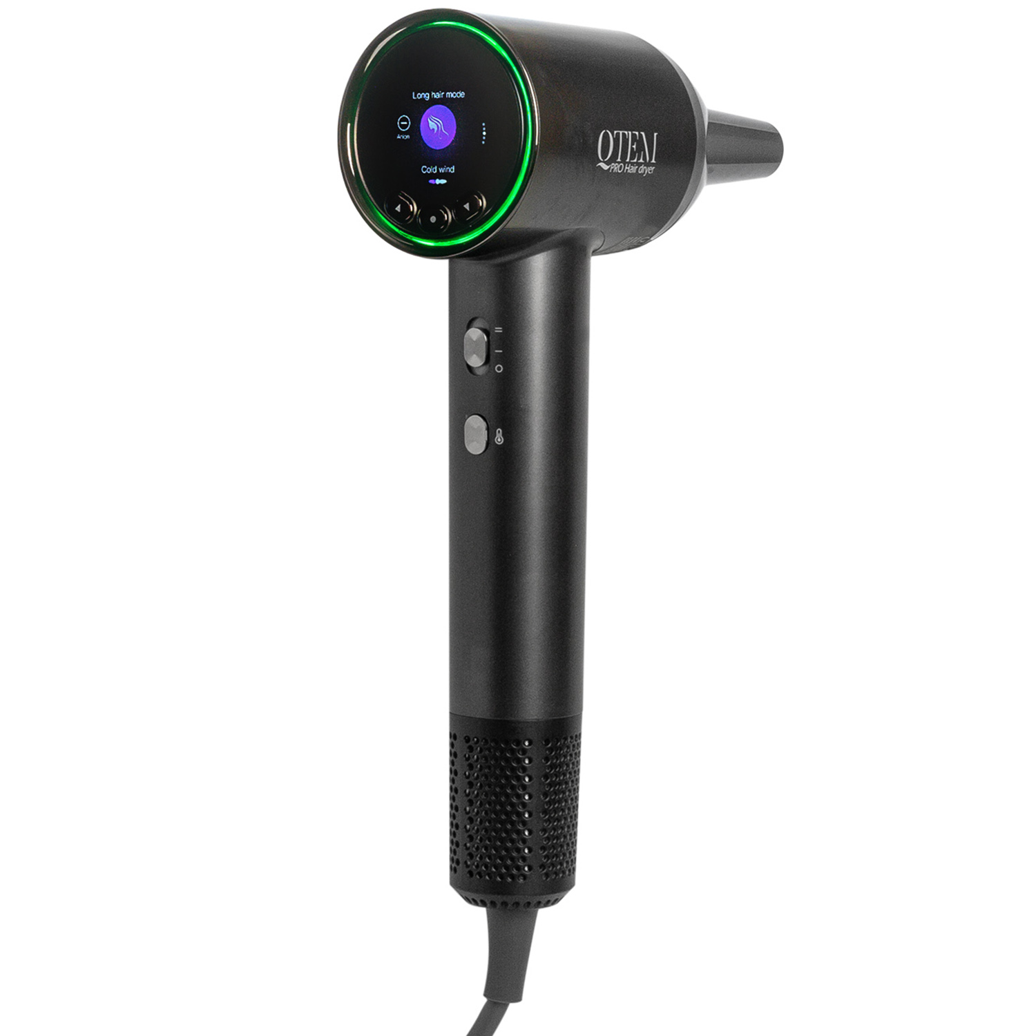 Кьютэм Фен Touch Sensing Hair Dryer, темно-серый, 1 шт (Qtem, Pro Tools) фото 3