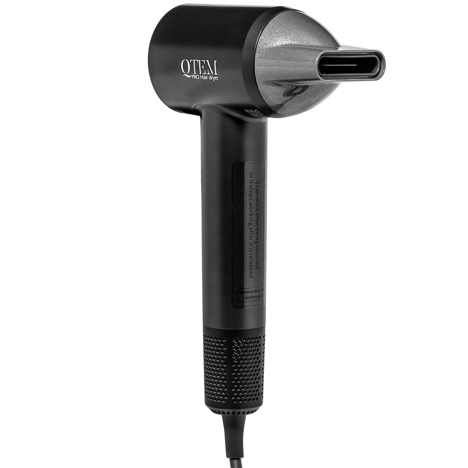 Кьютэм Фен Touch Sensing Hair Dryer, темно-серый, 1 шт (Qtem, Pro Tools) фото 2