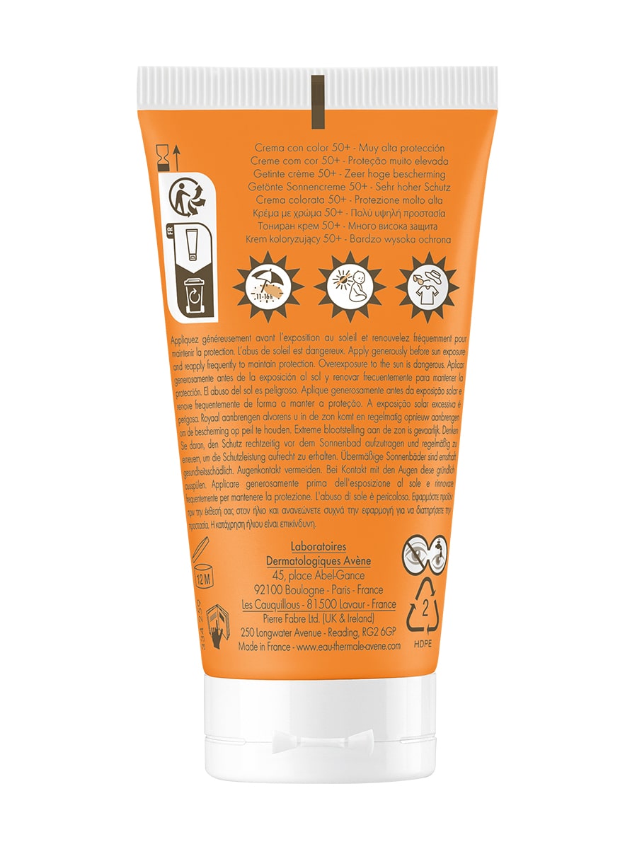 Авен Крем солнцезащитный тонирующий SPF 50+, 50 мл (Avene, Suncare) фото 10