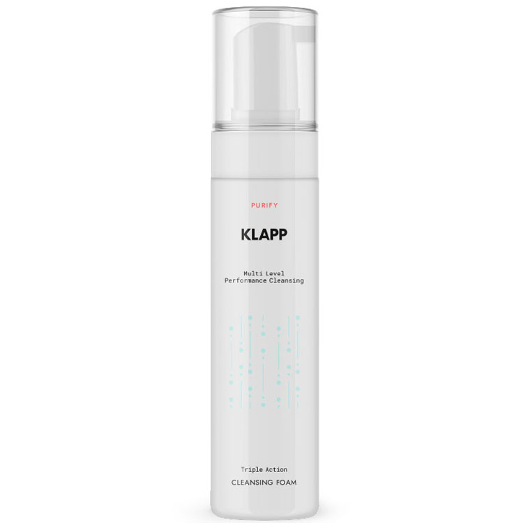 Klapp Очищающая пенка тройного действия Cleansing Foam для всех типов кожи, 200 мл (Klapp, Multi Level Performance)