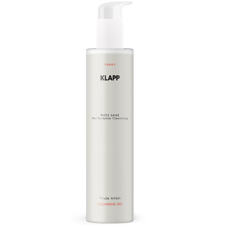 Klapp Очищающий гель тройного действия Cleansing Gel, 200 мл (Klapp, Multi Level Performance) klapp успокаивающий гель с алоэ вера после загара after sun gel 200 мл klapp multi level performance