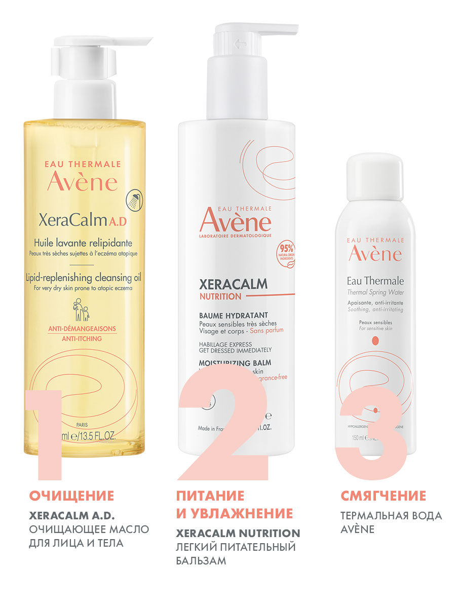 Авен Легкий питательный бальзам, 400 мл (Avene, XeraCalm) фото 4