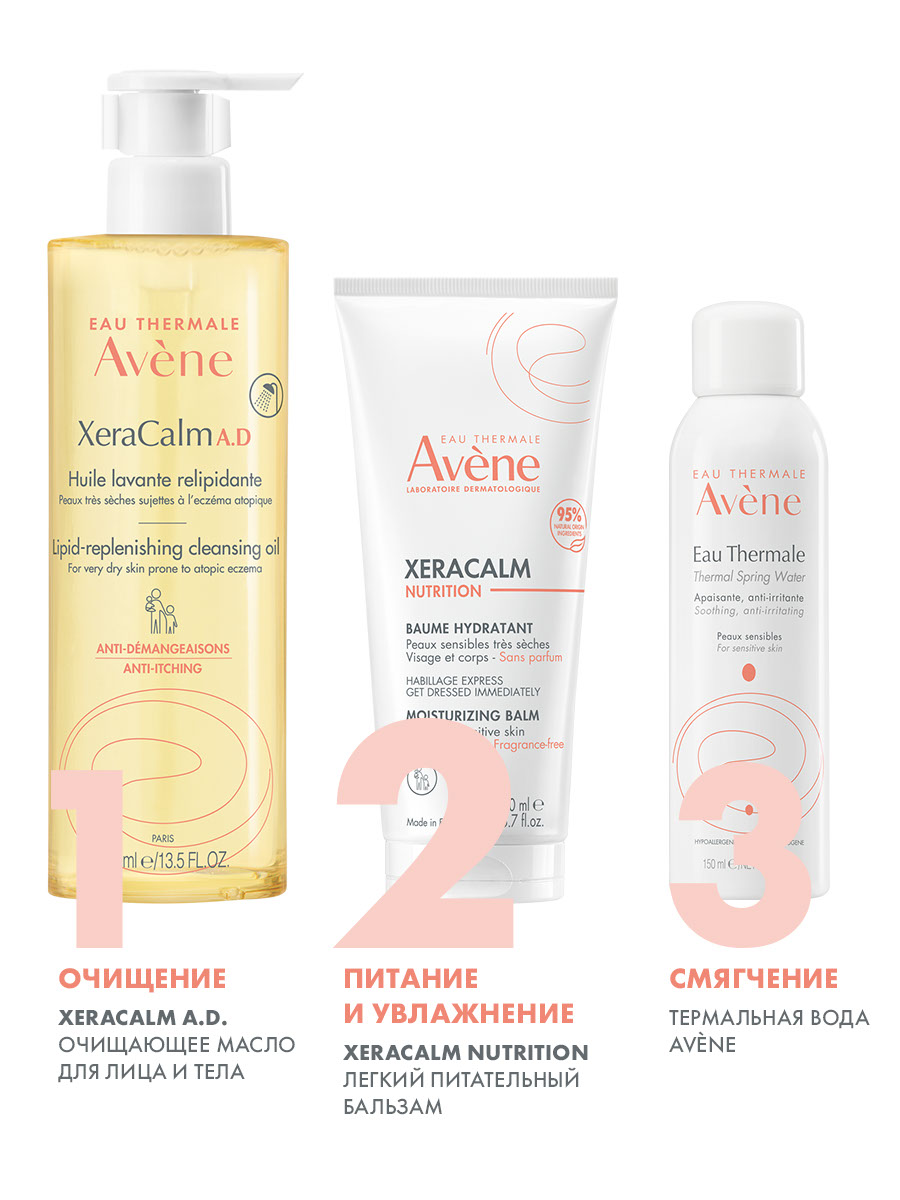 Авен Легкий питательный бальзам, 200 мл (Avene, XeraCalm) фото 4