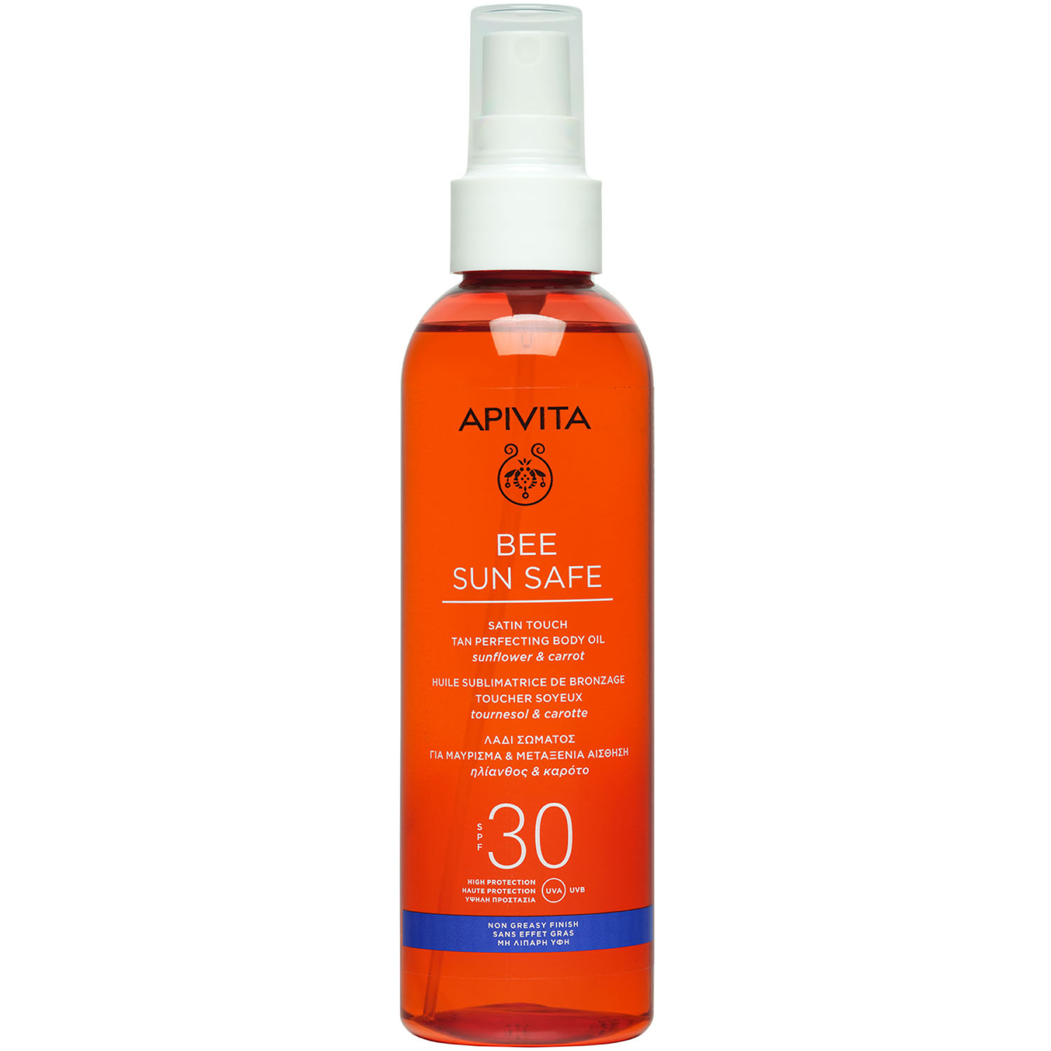 

Apivita Солнцезащитное шелковистое масло SPF 30, 200 мл (Apivita, Bee Sun Safe), Bee Sun Safe