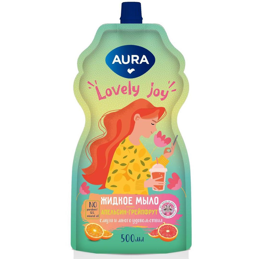 Aura Жидкое мыло Апельсин и грейпфрут Lovely Joy, 500 мл (Aura, Beauty)