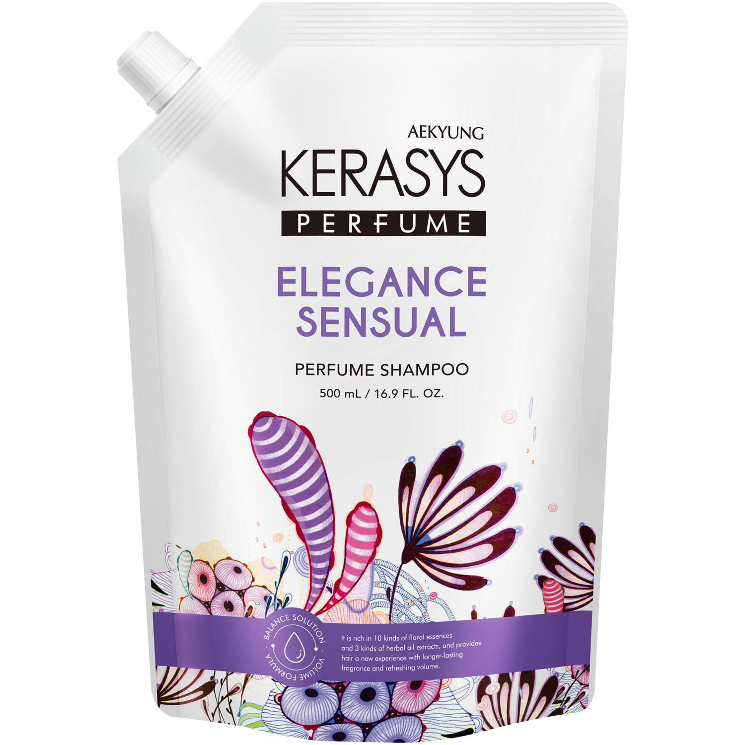 цена Kerasys Шампунь для тонких и ослабленных волос Elegance Sensual, 500 мл (Kerasys, Perfumed Line)