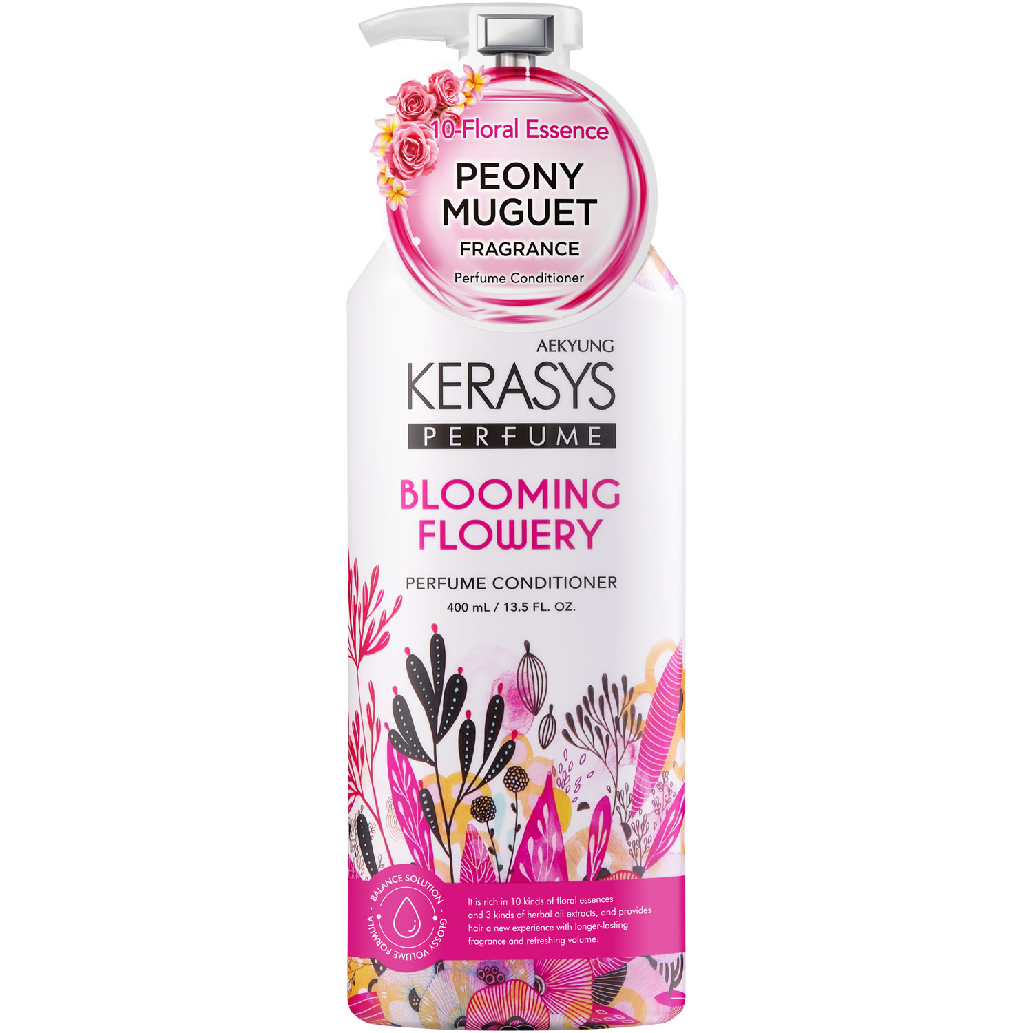 Kerasys Кондиционер для всех типов волос Blooming Flowery, 400 мл (Kerasys, Perfumed Line) kerasys шампунь для всех типов волос glam stylish 400 мл kerasys perfumed line