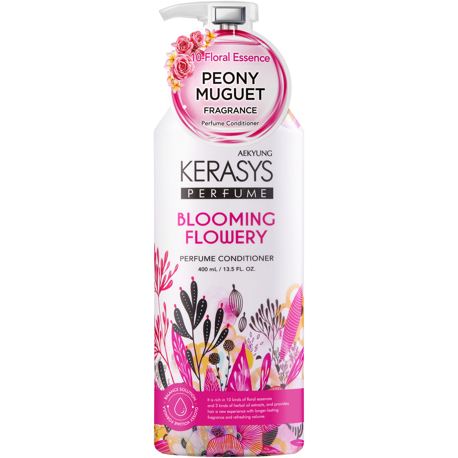 цена Kerasys Кондиционер для всех типов волос Blooming Flowery, 400 мл (Kerasys, Perfumed Line)