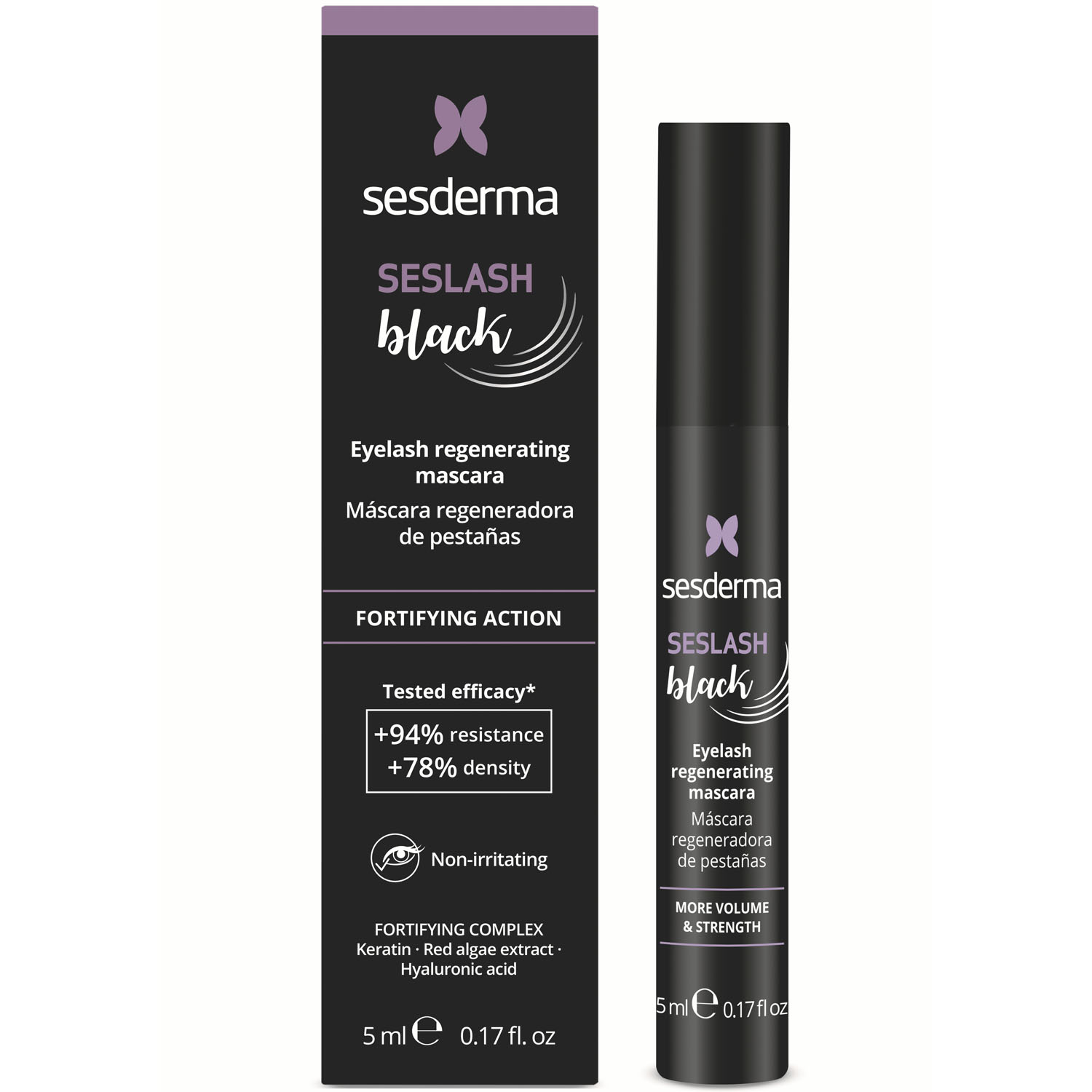 Sesderma Тушь для ресниц восстанавливающая, чёрная, 5 мл (Sesderma, Seslash)