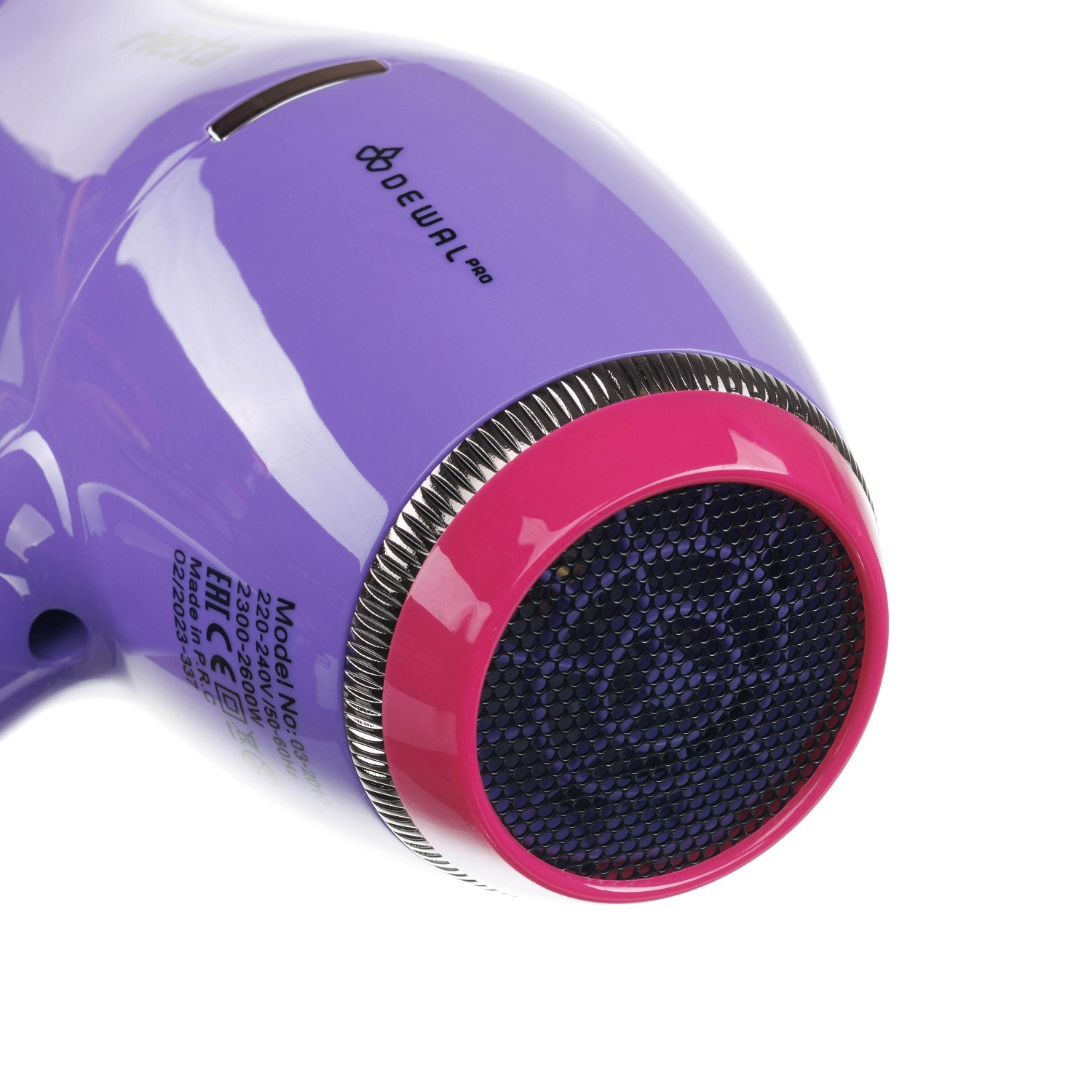 Деваль Про Фен Fiesta с ионизацией, лаванда, 3 насадки, 2600 Вт (Dewal Pro, Фены) фото 9