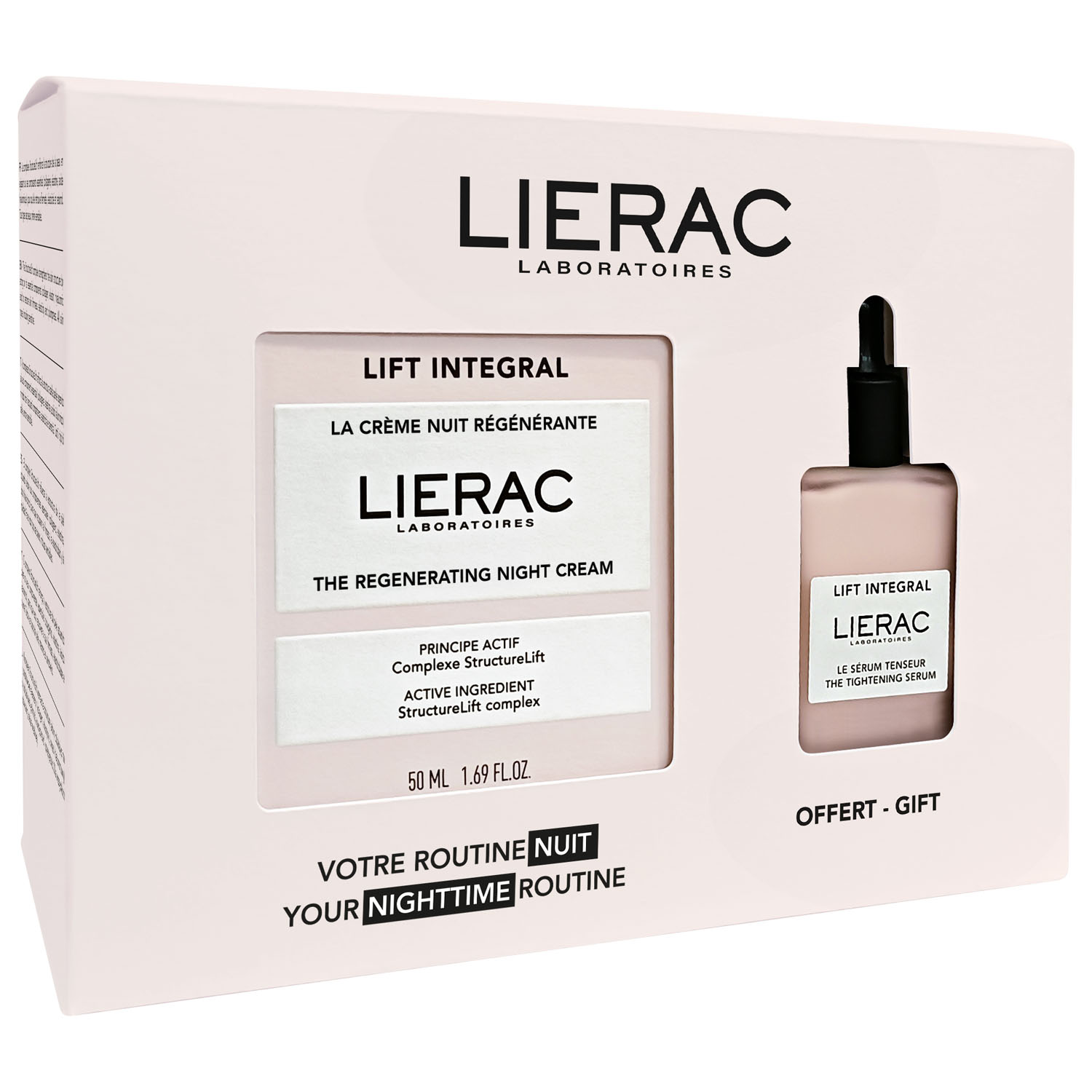 Lierac Подарочный набор лифт интеграль день восстанавливающий ночной крем-лифтинг для лица 50 мл  сыворотка-лифтинг для лица 15 мл. фото