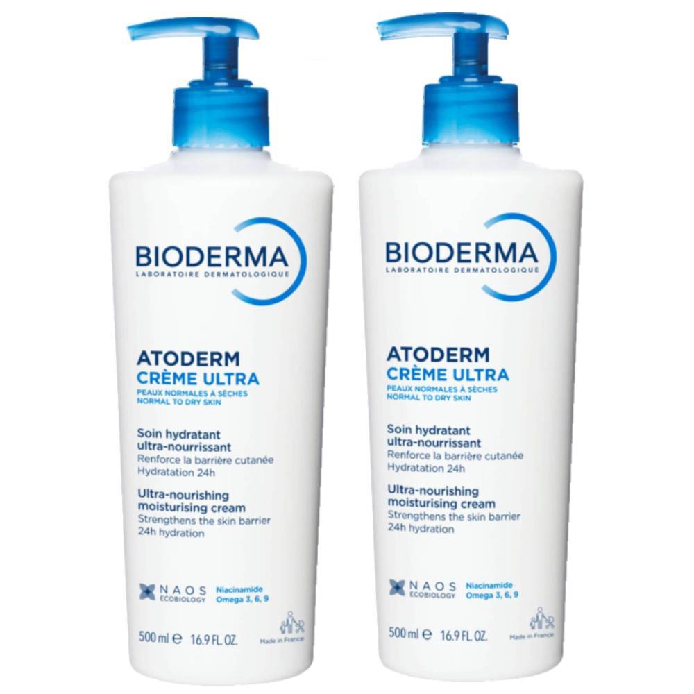 Биодерма Питательный крем для лица и тела Atoderm Ultra, 2 х 500 мл (Bioderma, Atoderm) фото 0