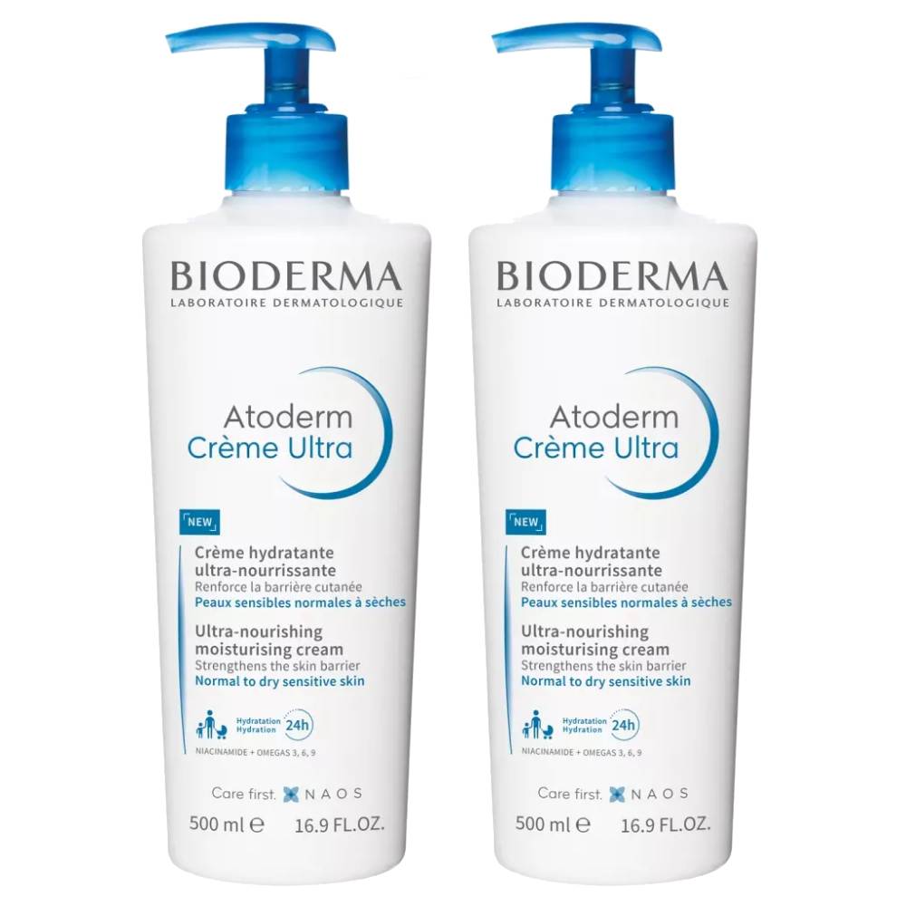 Биодерма Питательный крем для лица и тела Atoderm Ultra, 2 х 500 мл (Bioderma, Atoderm) фото 0
