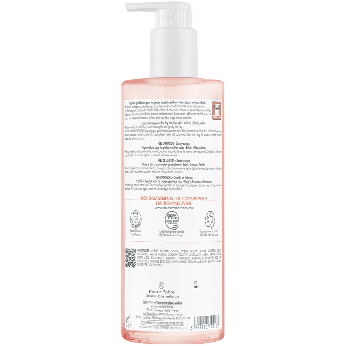 Авен Легкий питательный очищающий гель Nutrition, 500 мл (Avene, XeraCalm) фото 2