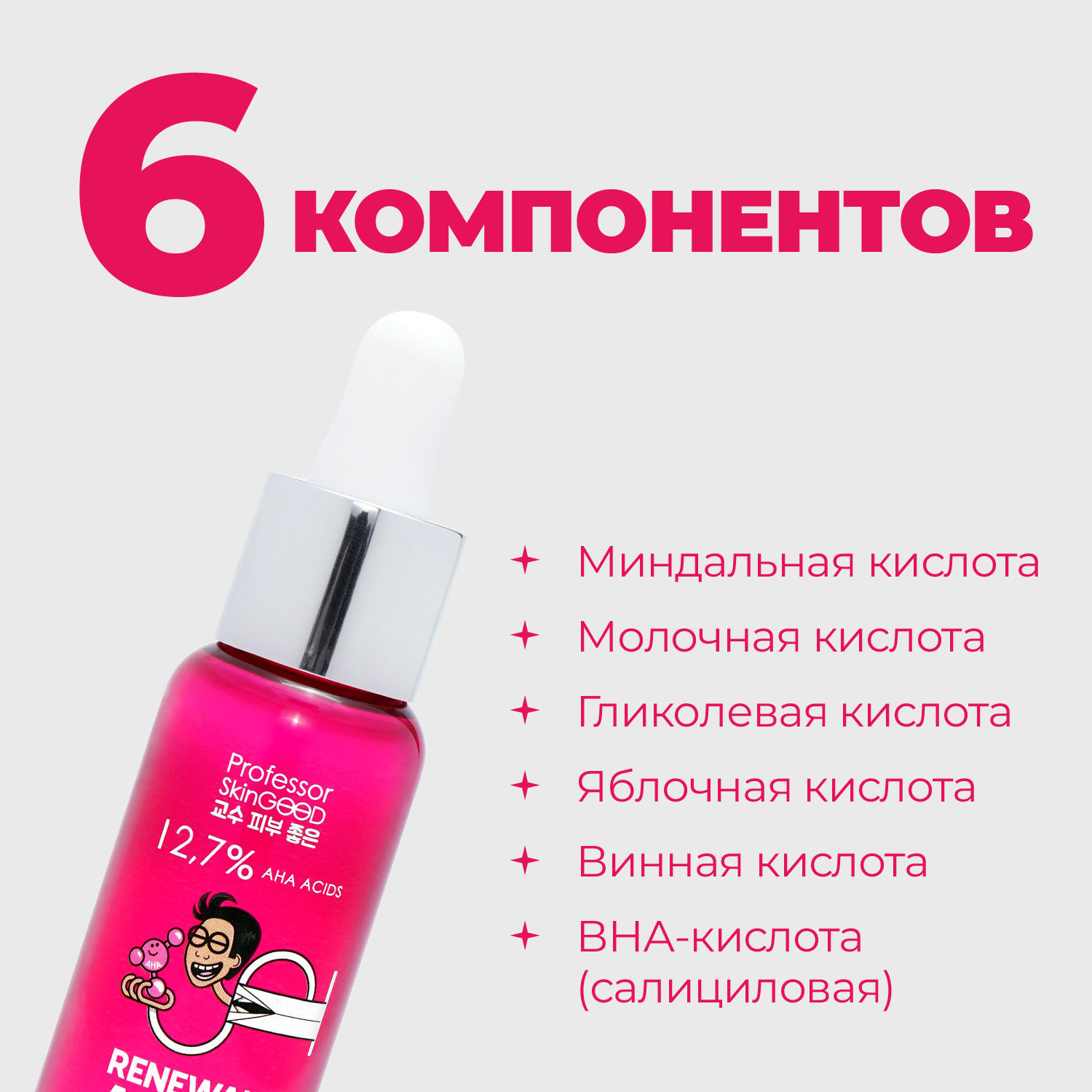 Professor SkinGOOD Сыворотка с фруктовыми кислотами A-HA Renewal Advanced Serum, 30 мл. фото