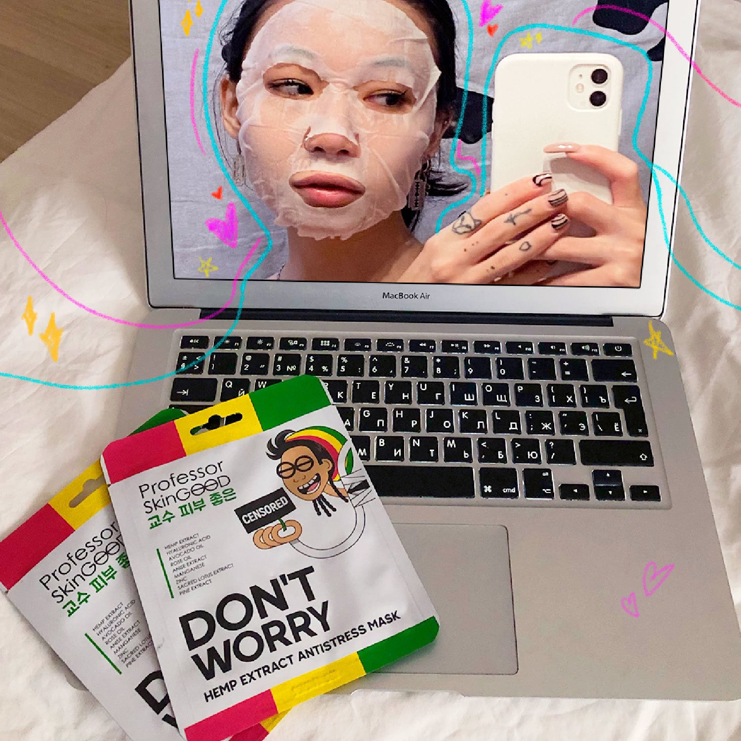  Расслабляющая тканевая маска с экстрактом конопли Hemp Extract Antistress Mask, 1 шт (Professor SkinGOOD, Маски) фото 6