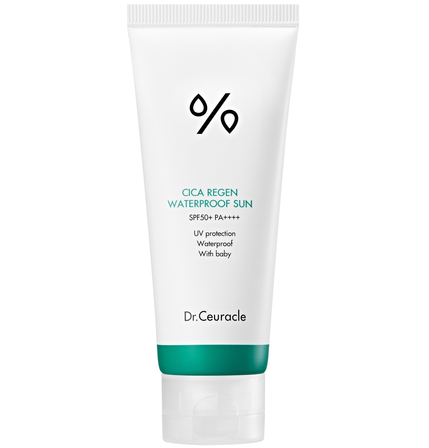 Доктор Сьюрикл Солнцезащитный водостойкий крем с центеллой Waterproof Sun SPF 50 PA++++, 100 мл (Dr. Ceuracle, Cica Regen) фото 0