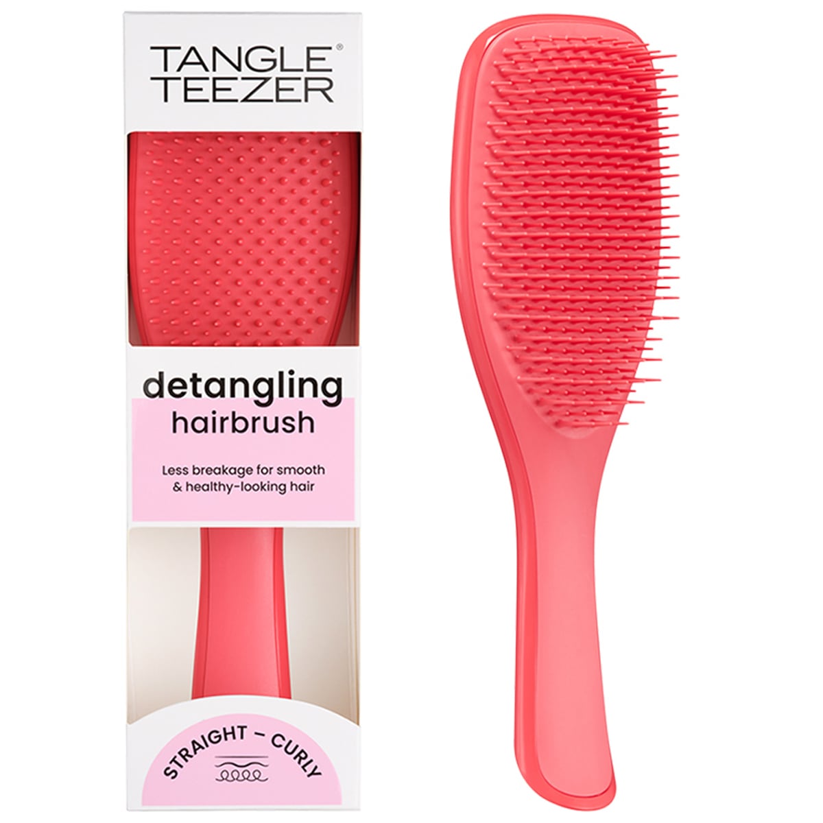 цена Tangle Teezer Расческа для прямых и волнистых волос Pink Punch, 40×65×225 мм (Tangle Teezer, The Ultimate Detangler)