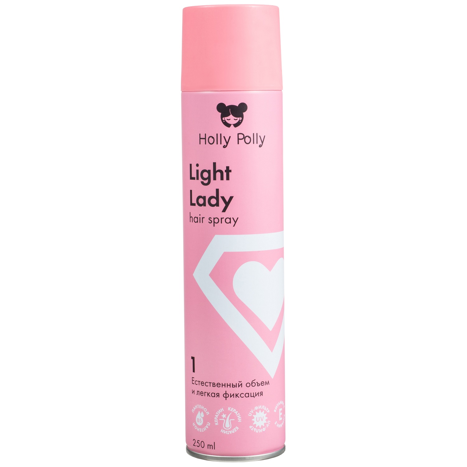Холли Полли Лак для волос Light Lady «Естественный объем и легкая фиксация», 250 мл (Holly Polly, Styling) фото 0
