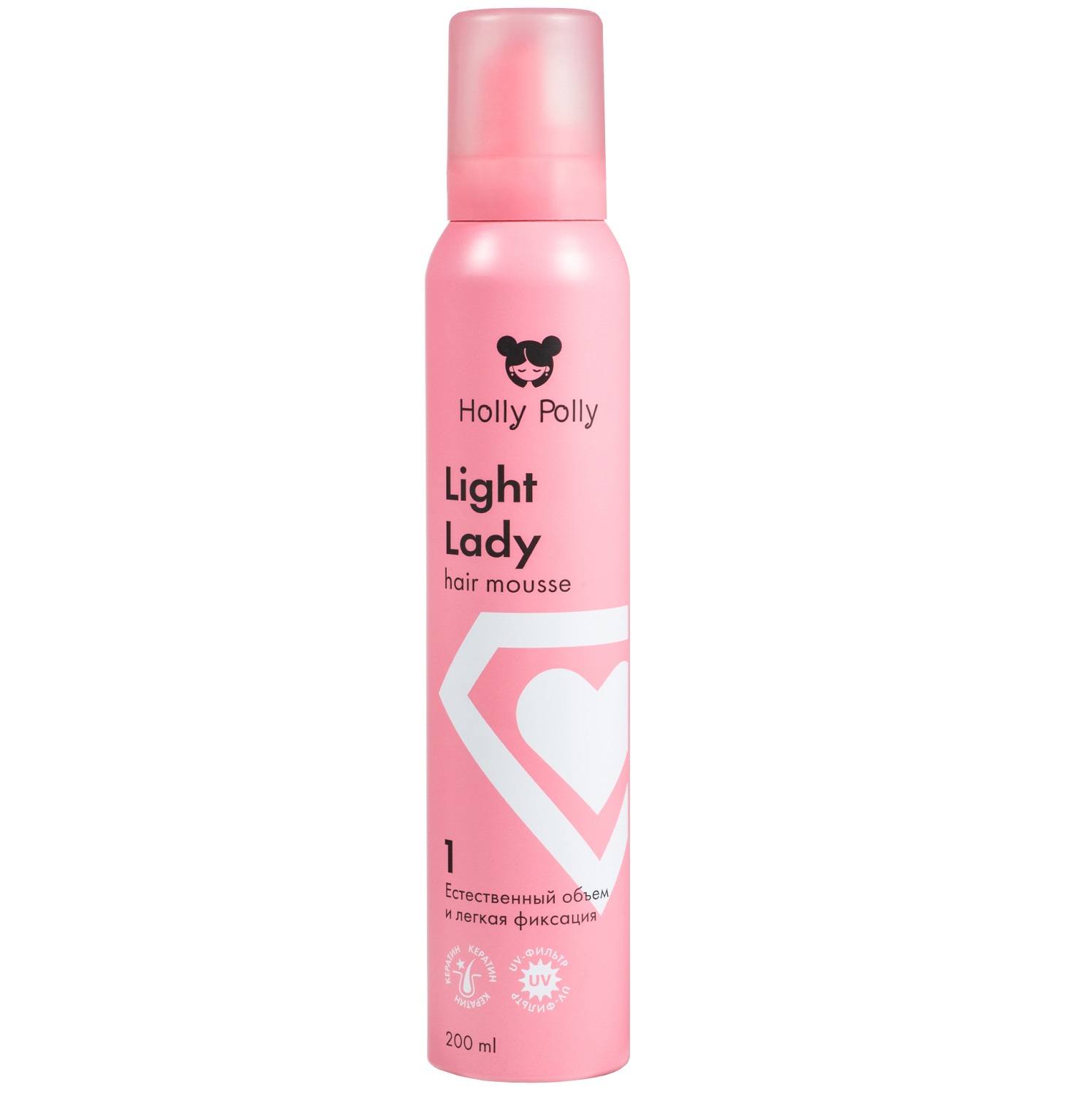 Холли Полли Мусс для волос Light Lady «Естественный объем и легкая фиксация», 200 мл (Holly Polly, Styling) фото 0