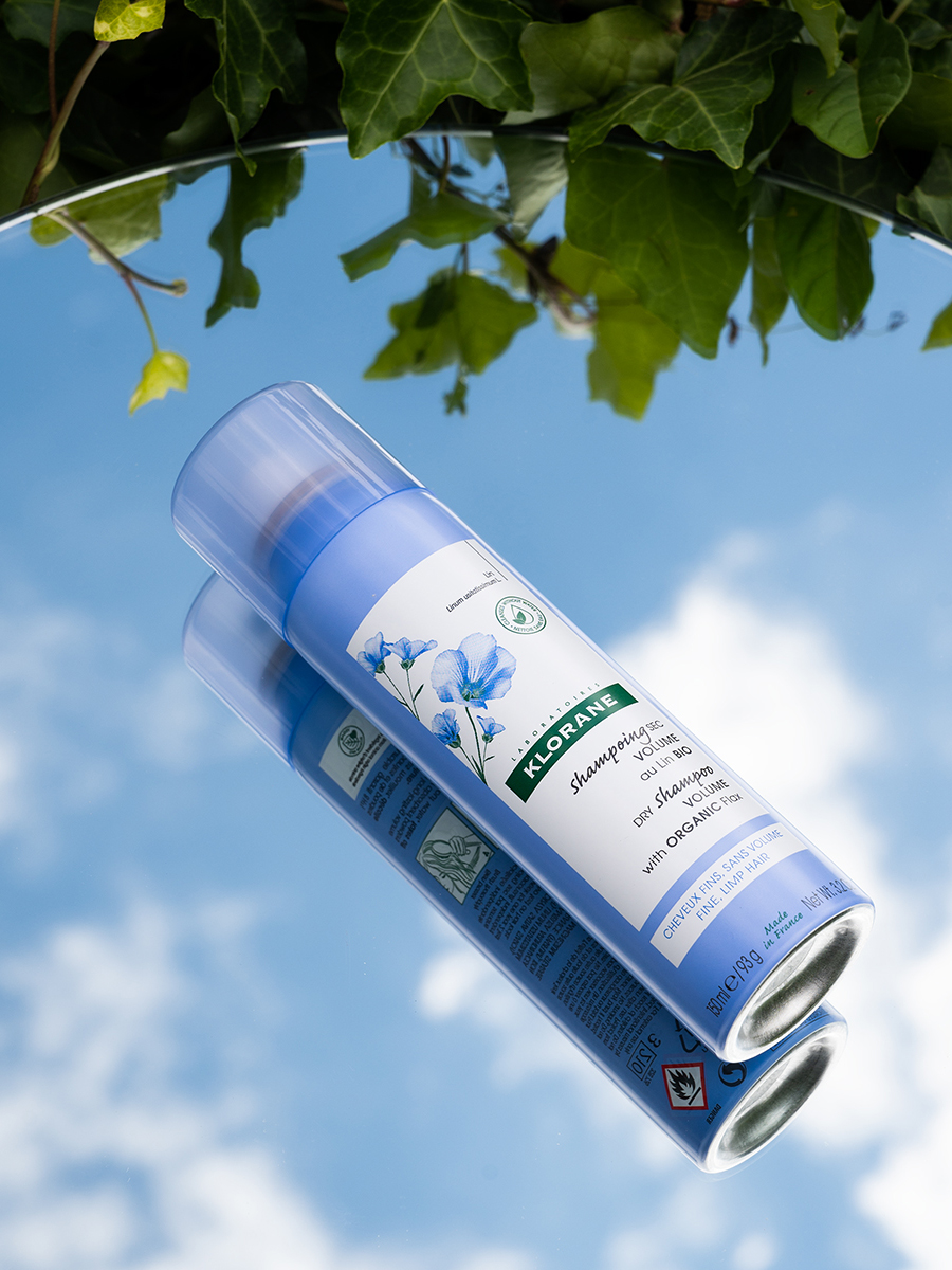 Клоран Сухой шампунь с органическим экстрактом льняного волокна для объема волос, 150 мл (Klorane, Лён) фото 6
