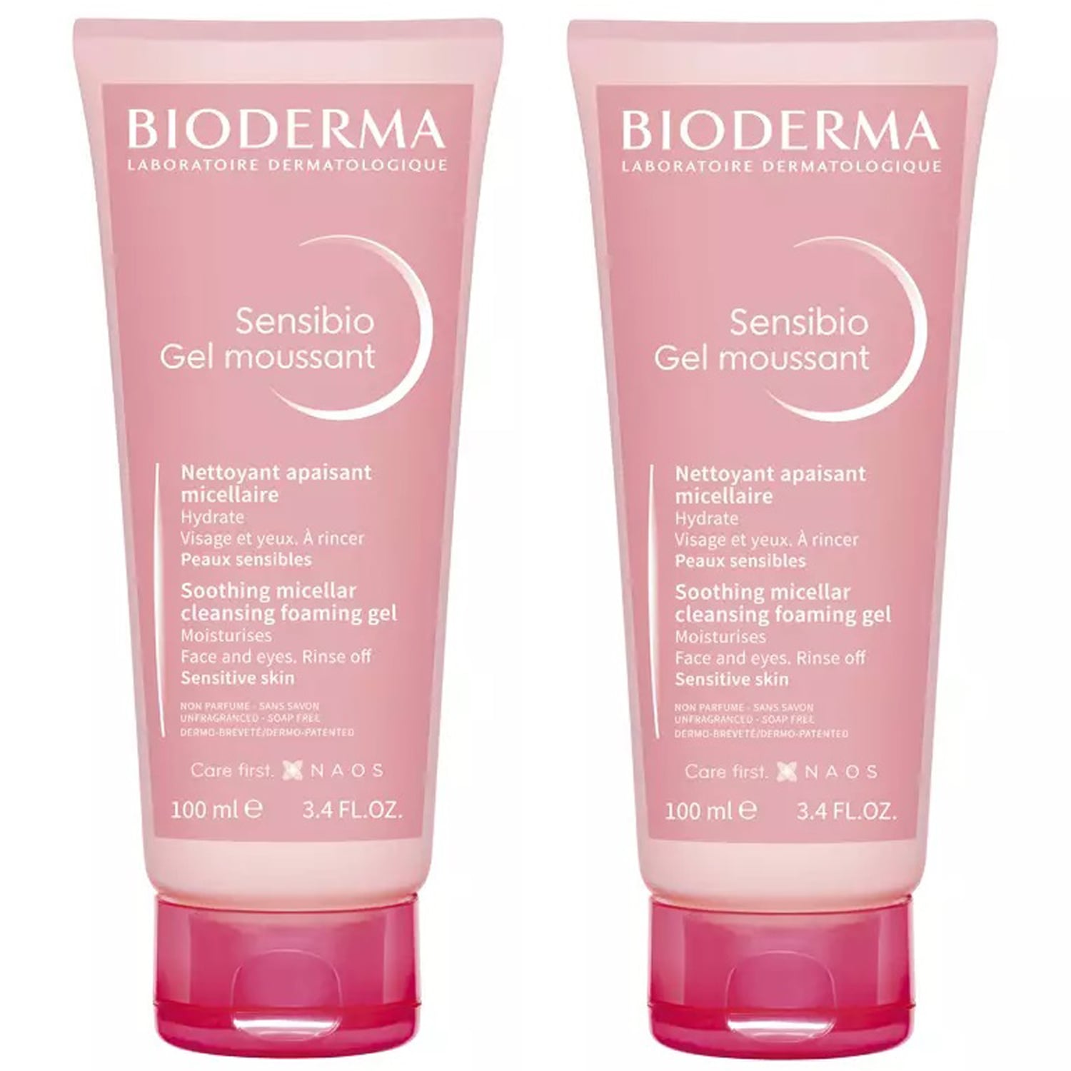 Биодерма Мицеллярный гель для чувствительной кожи, 2 х 100 мл (Bioderma, Sensibio) фото 0