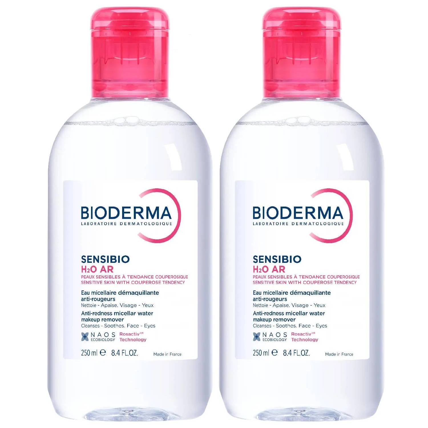 Биодерма Мицеллярная вода для кожи с покраснениями и розацеа AR, 2 х 250 мл (Bioderma, Sensibio) фото 0
