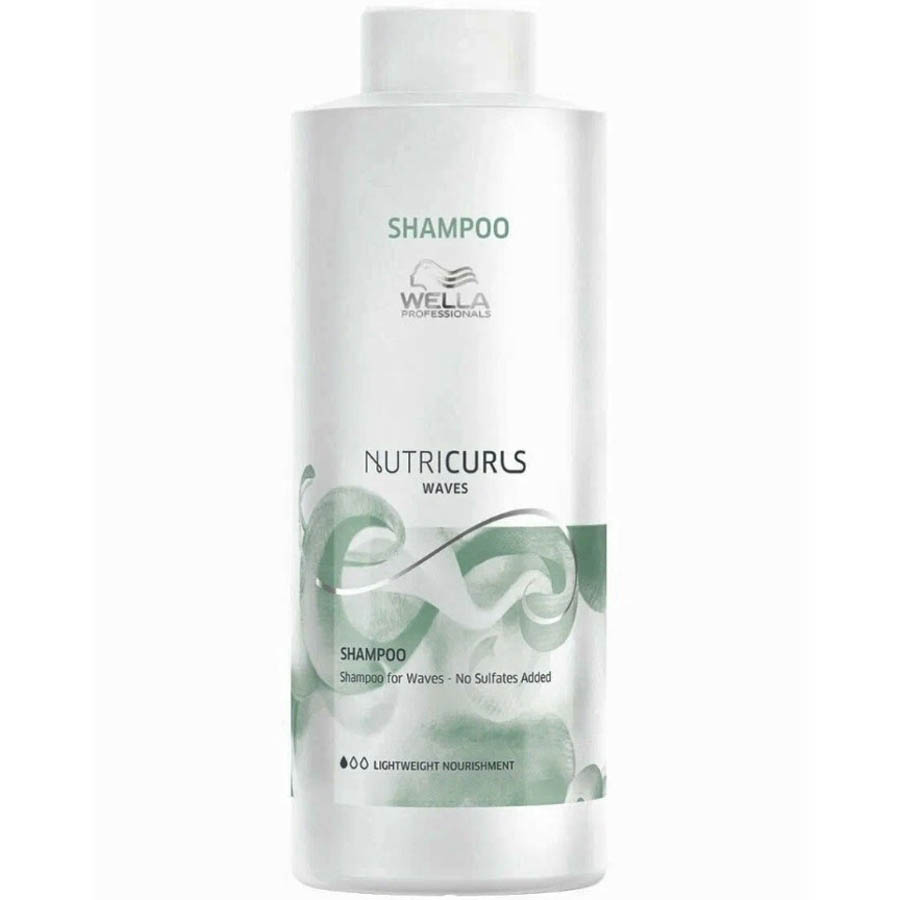 Wella Professionals Бессульфатный шампунь для вьющихся и кудрявых волос Shampoo for Waves, 1000 мл (Wella Professionals, Уход за волосами) цена и фото