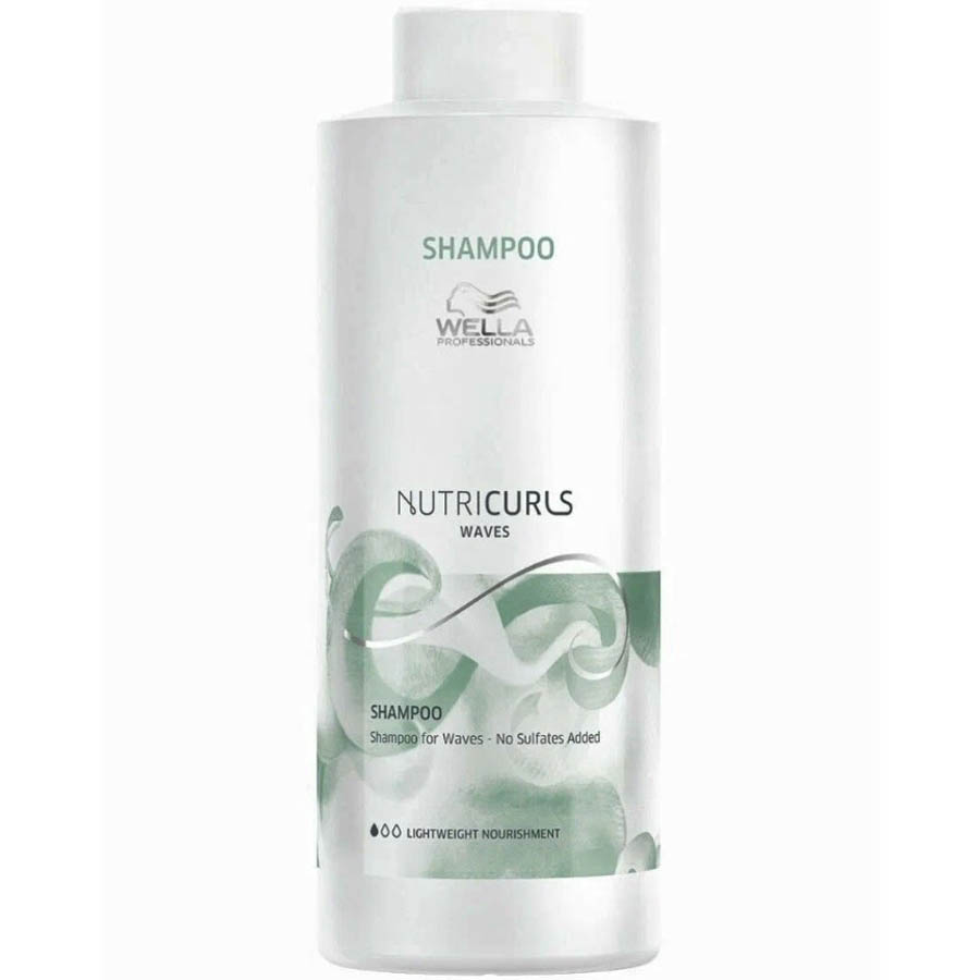 wella professionals nutricurls milky waves молочко спрей для вьющихся волос 150 мл спрей Wella Professionals Бессульфатный шампунь для вьющихся и кудрявых волос Shampoo for Waves, 1000 мл (Wella Professionals, Уход за волосами)