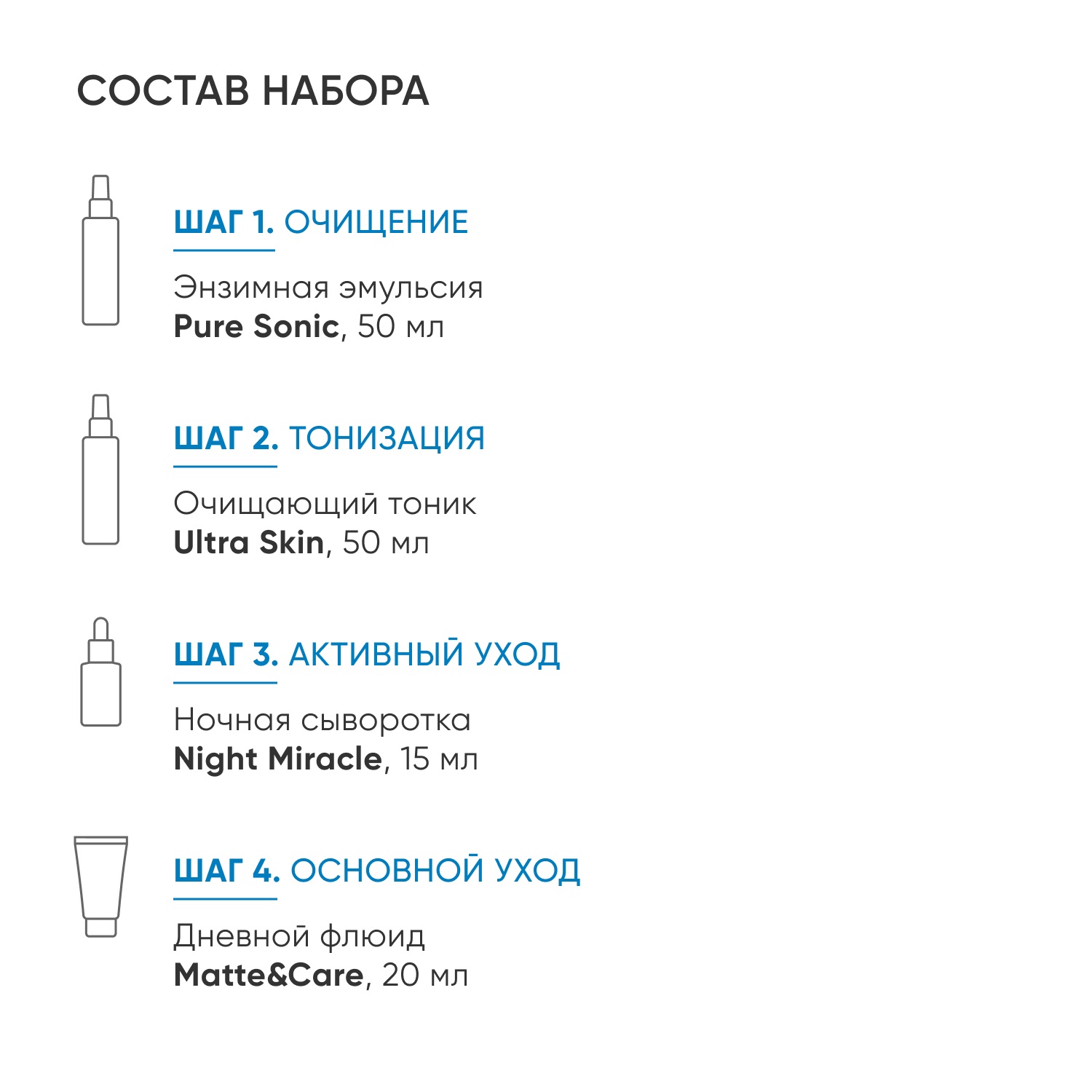 Айкон Скин Набор для ухода за жирной кожей лица, против воспалений и акне, 4 средства (Icon Skin, Re:Program) фото 2