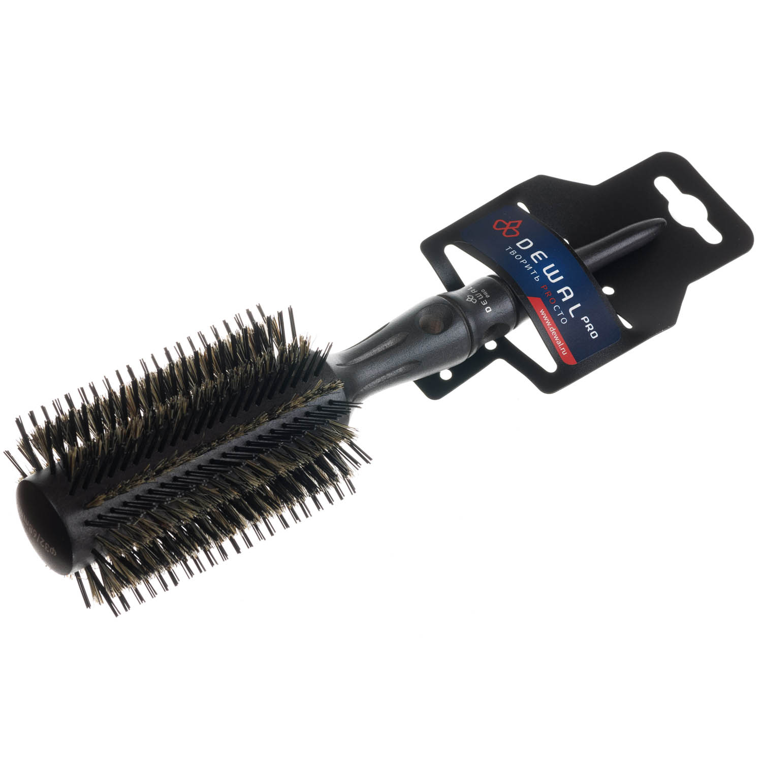 Деваль Про Брашинг Multi с многослойным ионизированным нейлоном и щетиной кабана, диаметр 32/68 мм (Dewal Pro, Расчески и брашинги) фото 2
