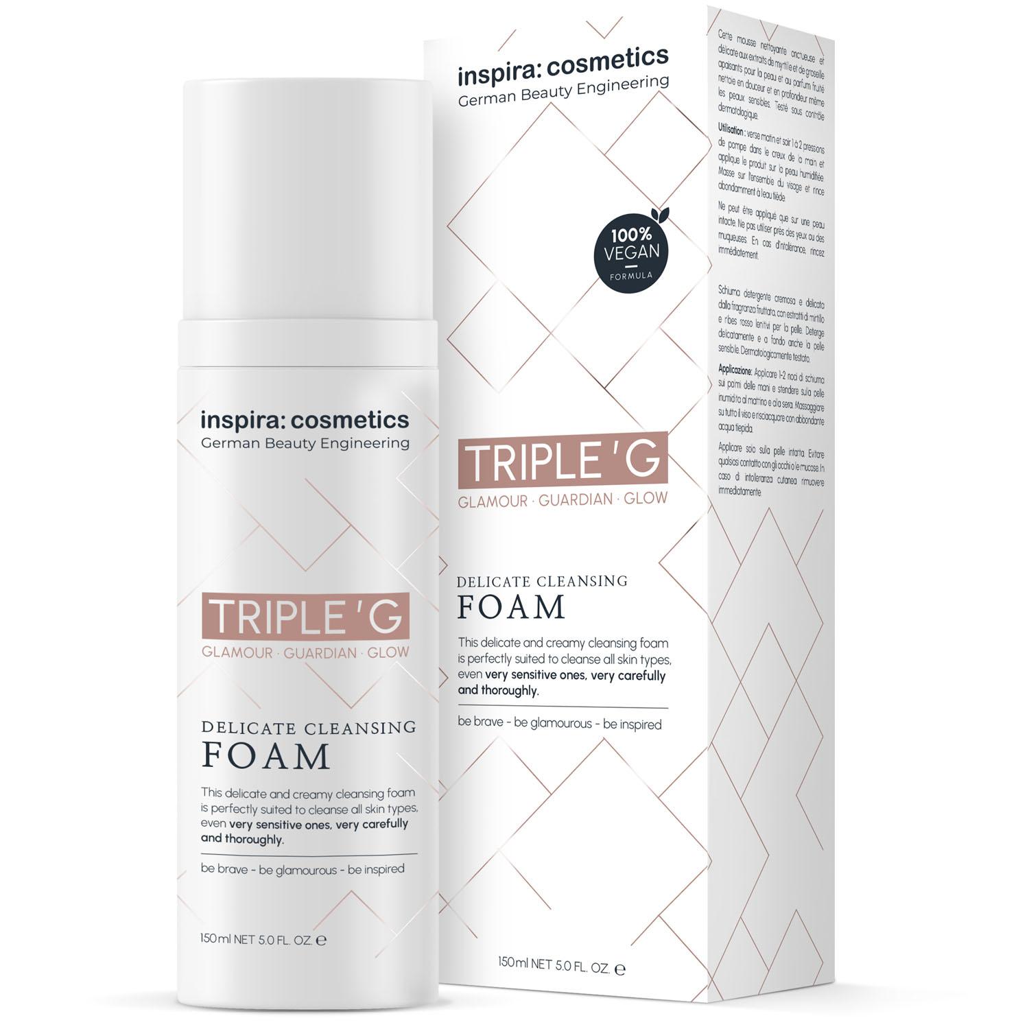 Инспира Косметикс Мягкая очищающая пенка для умывания, 150 мл (Inspira Cosmetics, Triple’G) фото 0