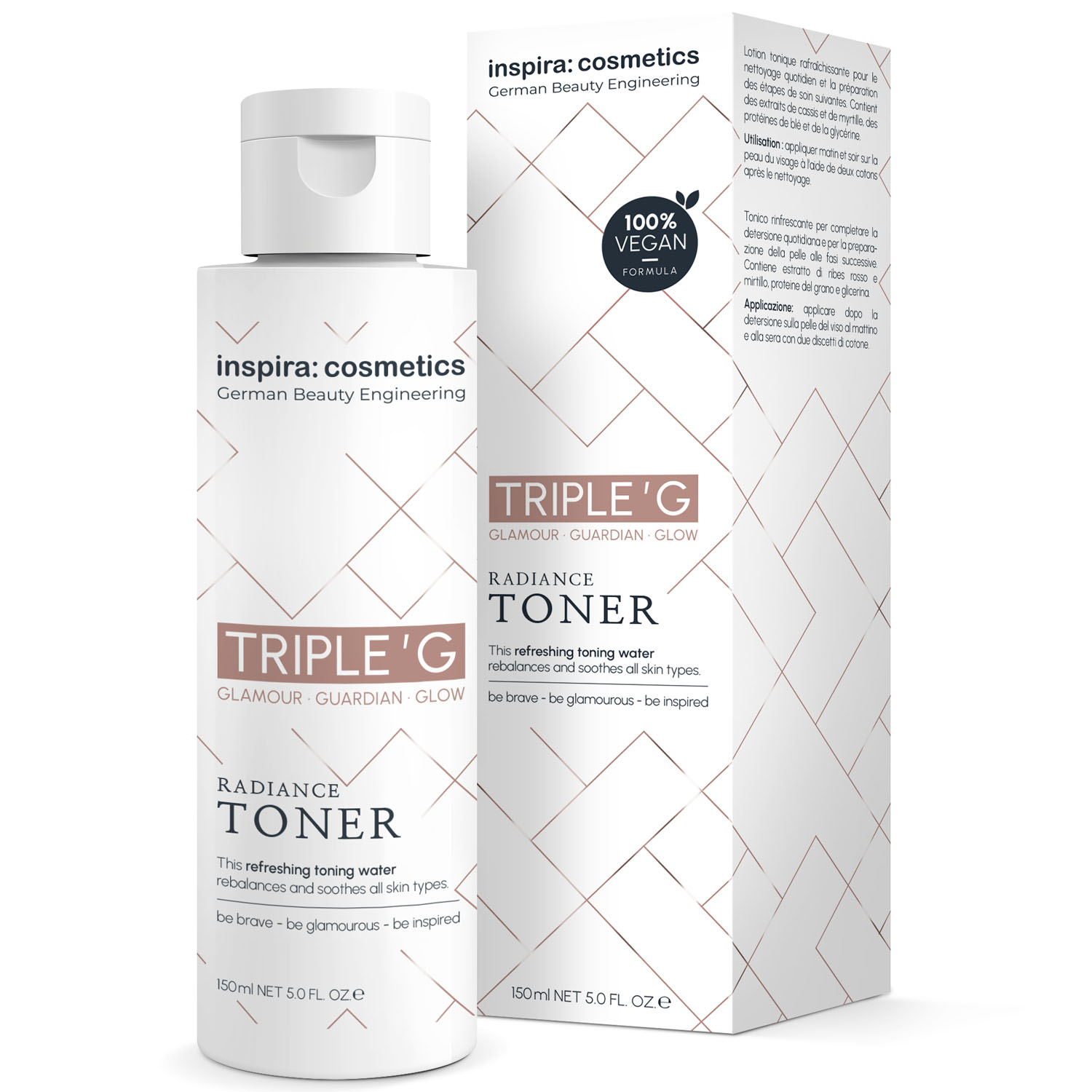 Инспира Косметикс Ревитализирующий тоник для сияния кожи, 150 мл (Inspira Cosmetics, Triple’G) фото 0