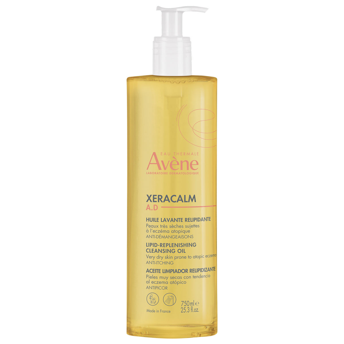 Avene Очищающее масло для очень сухой и атопичной кожи лица и тела, 750 мл (Avene, XeraCalm) avene очищающее масло для лица и тела 400 мл avene xeracalm