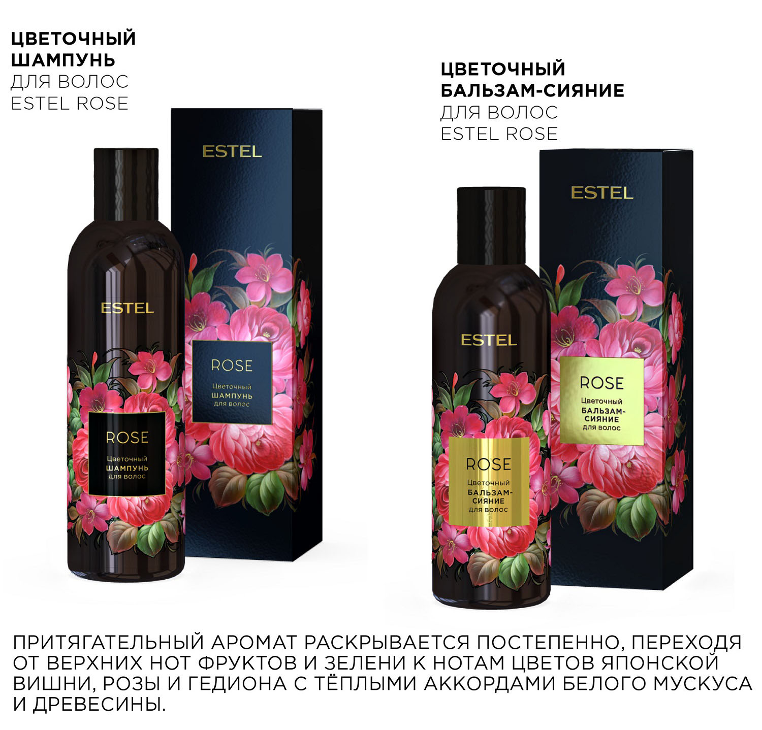 Эстель Цветочный бальзам-сияние для волос Rose, 200 мл (Estel, Аромат цвета) фото 2