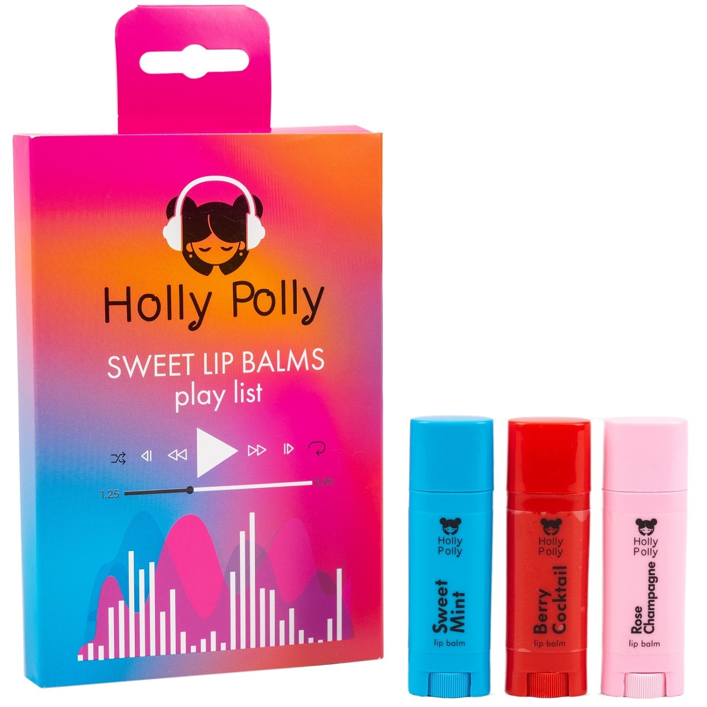 Холли Полли Набор бальзамов для губ Sweet Play List (Holly Polly, Music Collection) фото 0