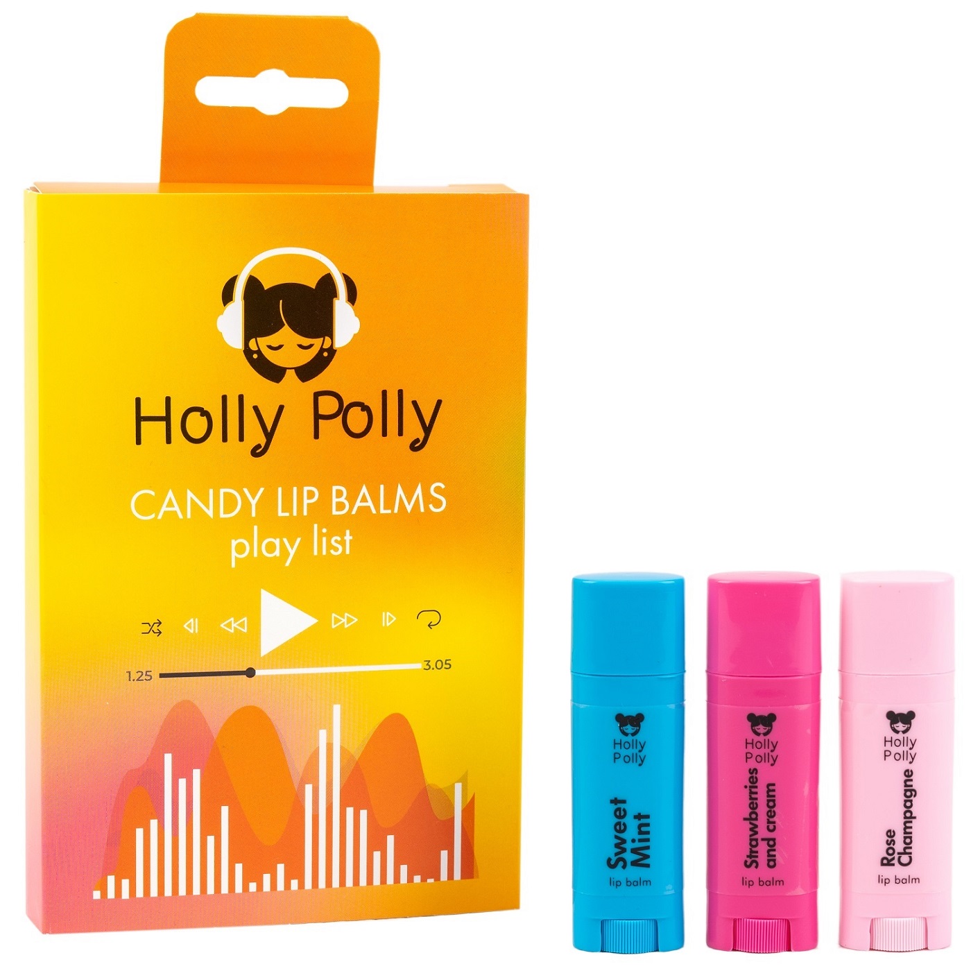 Холли Полли Набор бальзамов для губ Candy Play List (Holly Polly, Music Collection) фото 0