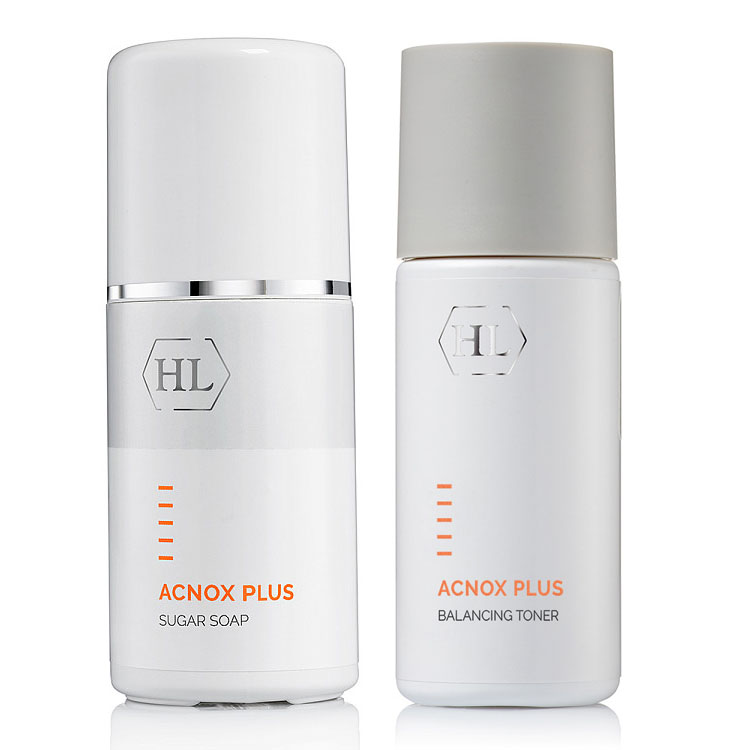 Холи Лэнд Набор Aсnox plus: сахарное мыло 125 мл + лосьон для лица 125 мл (Holyland Laboratories, Acnox) фото 0