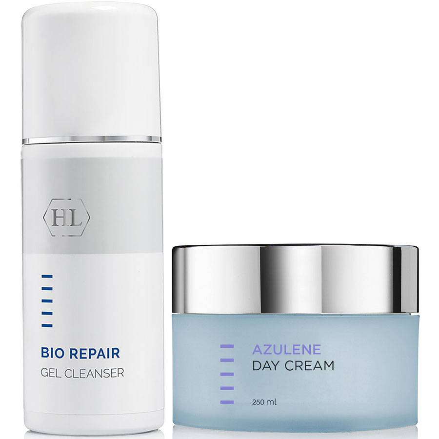 Холи Лэнд Набор: дневной крем для лица Azulene 250 мл + очищающий гель Bio Repair 250 мл (Holyland Laboratories, Azulen) фото 0