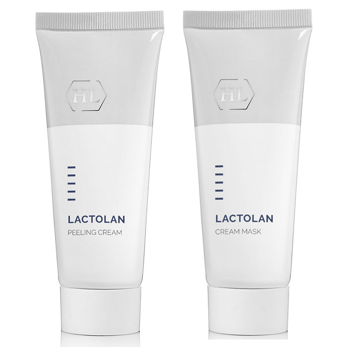 питательная крем маска увлажняет смягчает holy land lactolan cream mask 70 мл Holyland Laboratories Набор Lactolan: ферментативный пилинг-крем 70 мл + питательная маска 70 мл (Holyland Laboratories, Lactolan)