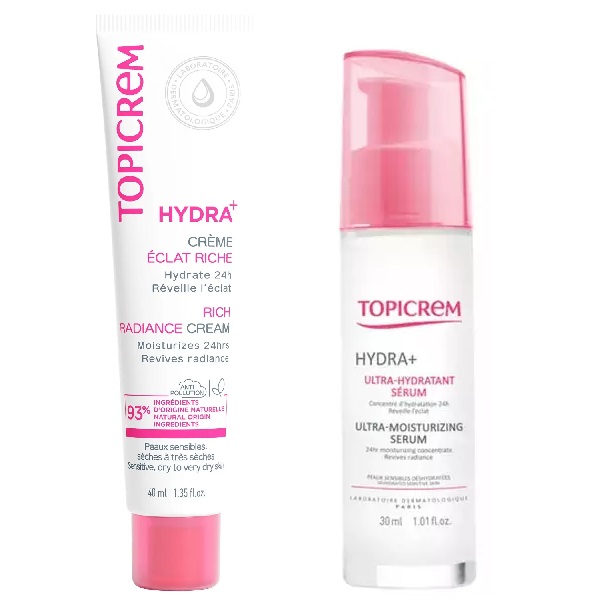 Топикрем Набор Hydra+: сыворотка 30 мл + насыщенный крем-сияние 40 мл (Topicrem, Hydra+ Чувствительная кожа лица) Топикрем Набор Hydra+: сыворотка 30 мл + насыщенный крем-сияние 40 мл (Topicrem, Hydra+ Чувствительная кожа лица) фото 1