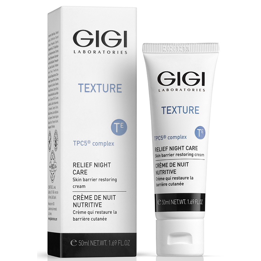 GiGi Ночной восстанавливающий крем Relief Night Cream, 50 мл (GiGi, Texture) крем ночной для лица и шеи энергия моря восстановление 75г 5 шт