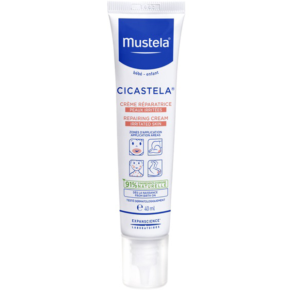 Мустела Восстанавливающий увлажняющий крем Cicastela Repairing Cream 0+, 40 мл (Mustela, Bebe - защита кожи) фото 0